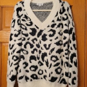 Soft leopard print sweater